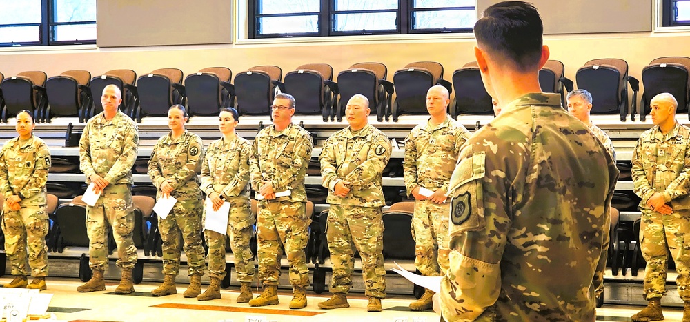 Fort McCoy NCO Academy’s Battle Staff NCO Course 004-26 students hold Combined Arms Rehearsal