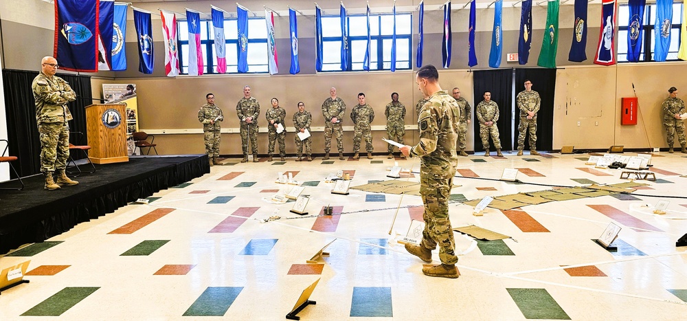 Fort McCoy NCO Academy’s Battle Staff NCO Course 004-26 students hold Combined Arms Rehearsal