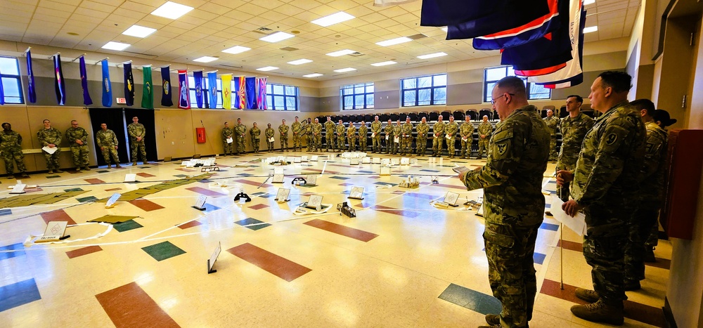 Fort McCoy NCO Academy’s Battle Staff NCO Course 004-26 students hold Combined Arms Rehearsal