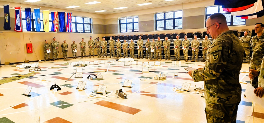 Fort McCoy NCO Academy’s Battle Staff NCO Course 004-26 students hold Combined Arms Rehearsal
