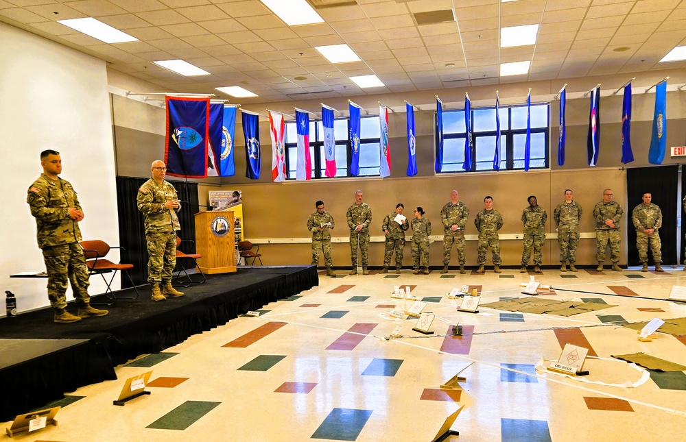 Fort McCoy NCO Academy’s Battle Staff NCO Course 004-26 students hold Combined Arms Rehearsal
