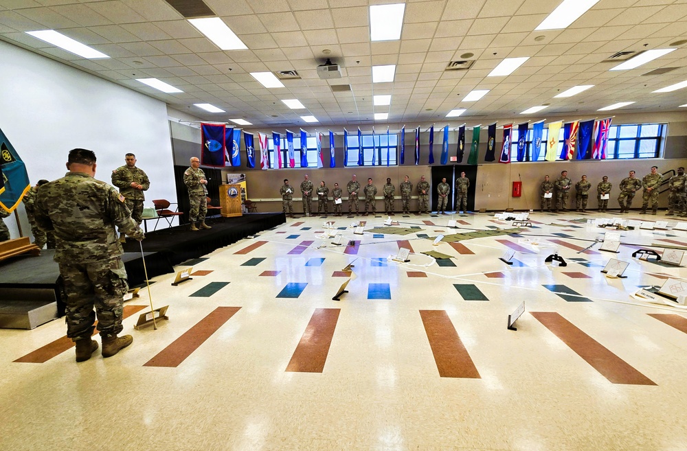 Fort McCoy NCO Academy’s Battle Staff NCO Course 004-26 students hold Combined Arms Rehearsal