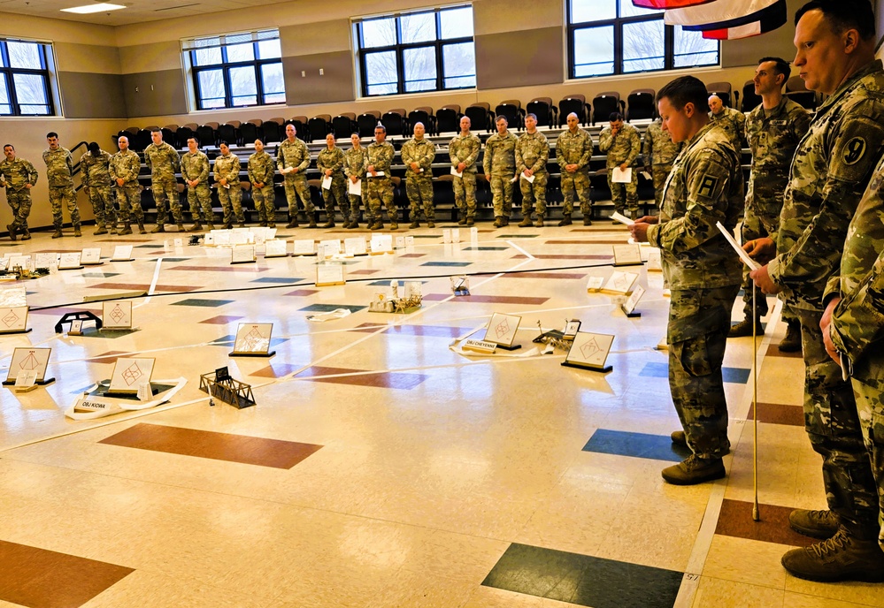 Fort McCoy NCO Academy’s Battle Staff NCO Course 004-26 students hold Combined Arms Rehearsal