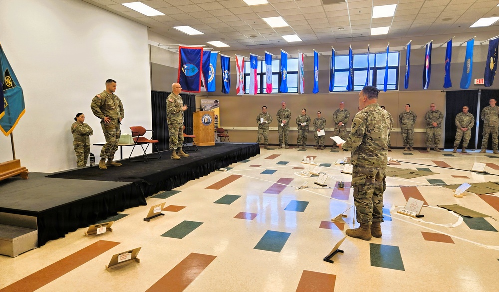 Fort McCoy NCO Academy’s Battle Staff NCO Course 004-26 students hold Combined Arms Rehearsal