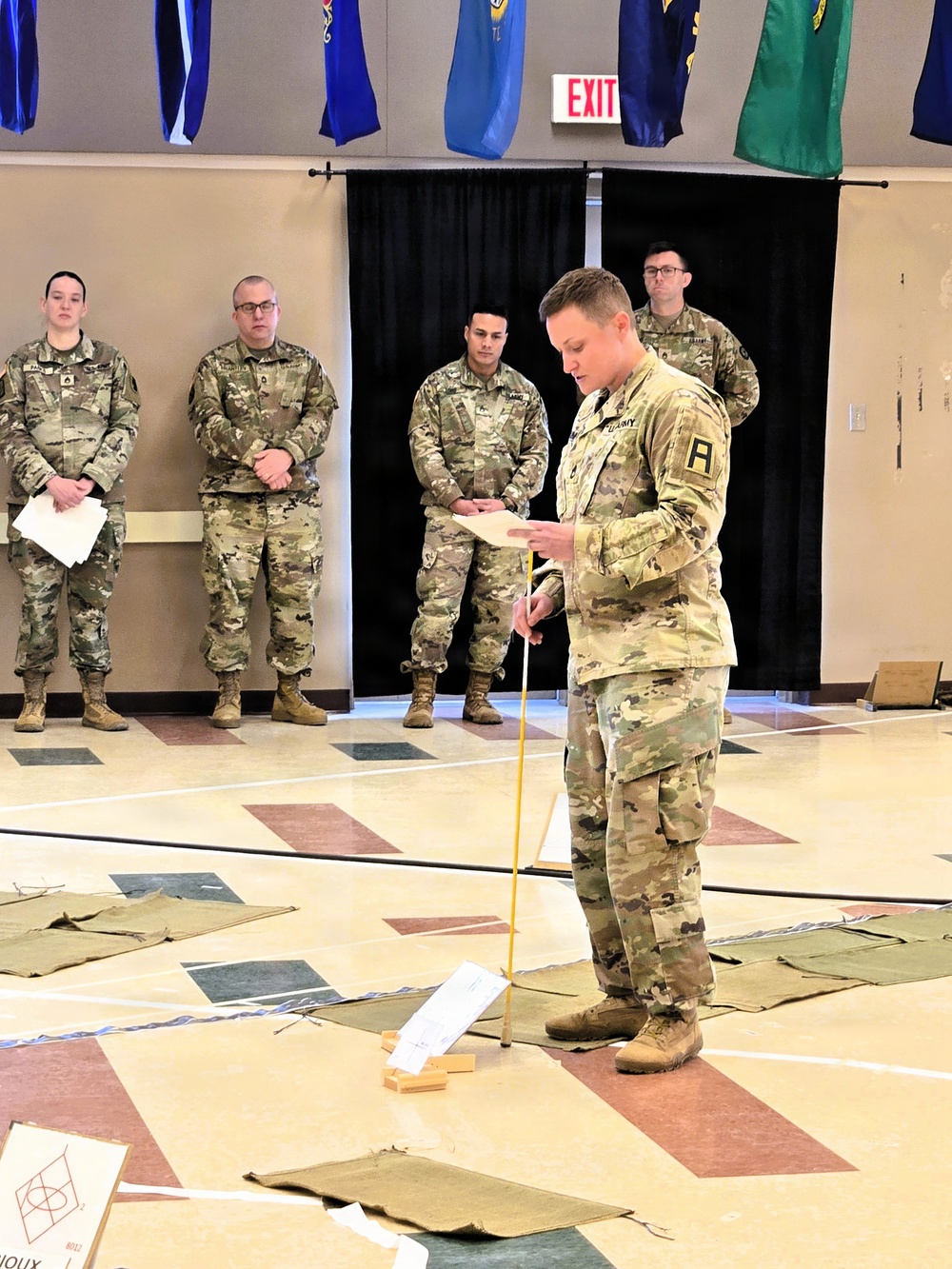 Fort McCoy NCO Academy’s Battle Staff NCO Course 004-26 students hold Combined Arms Rehearsal
