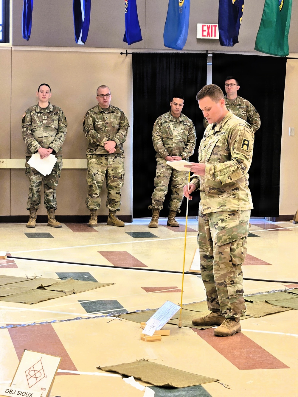 Fort McCoy NCO Academy’s Battle Staff NCO Course 004-26 students hold Combined Arms Rehearsal