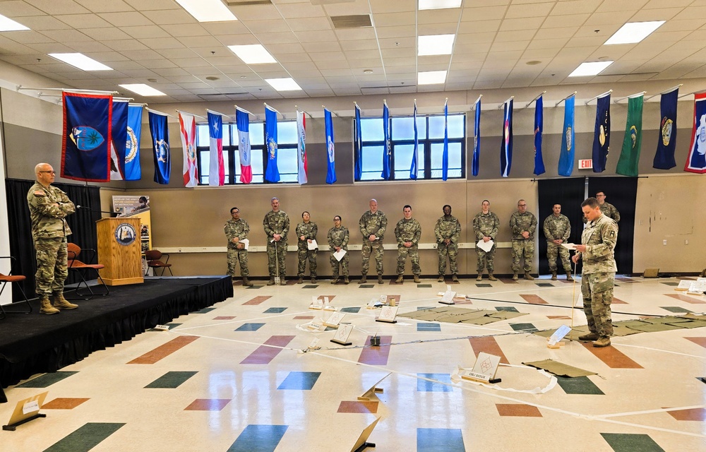 Fort McCoy NCO Academy’s Battle Staff NCO Course 004-26 students hold Combined Arms Rehearsal