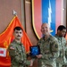 Soldier receives award from LTC Vanwinkle