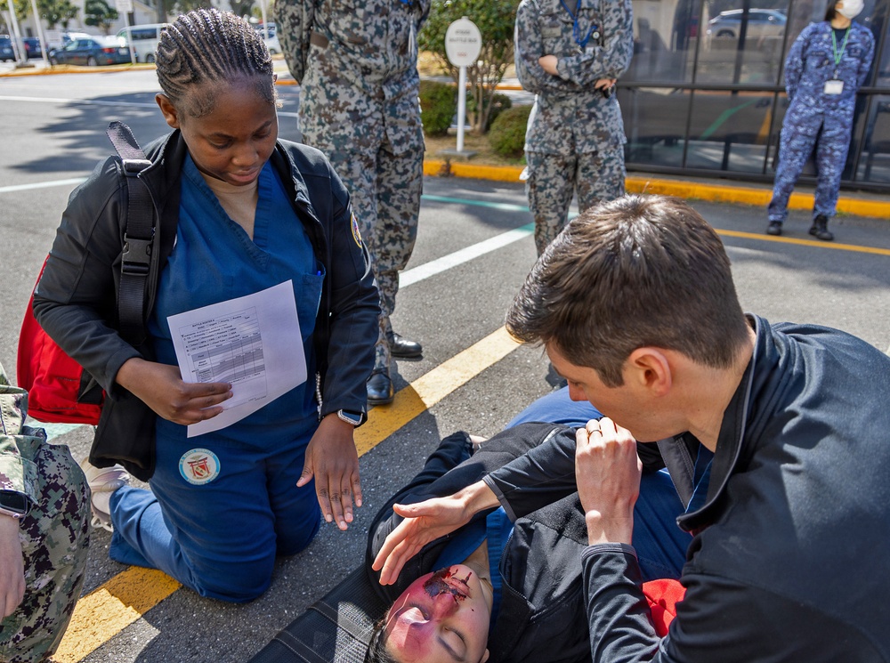 U.S. Naval Hospital Yokosuka and JSDF Hospital Yokosuka Strengthen Medical Alliance with Joint Casualty Drill