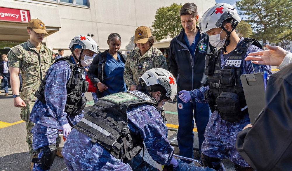 U.S. Naval Hospital Yokosuka and JSDF Hospital Yokosuka Strengthen Medical Alliance with Joint Casualty Drill