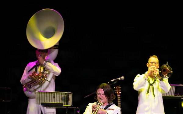 C7F and Singapore Armed Forces Band Perform at Singtel Waterfront Theatre