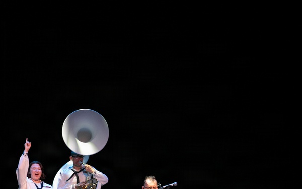 C7F and Singapore Armed Forces Band Perform at Singtel Waterfront Theatre