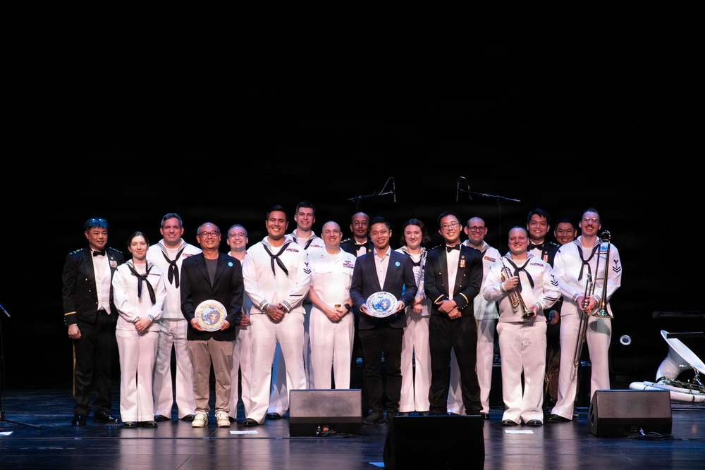 C7F and Singapore Armed Forces Band Perform at Singtel Waterfront Theatre
