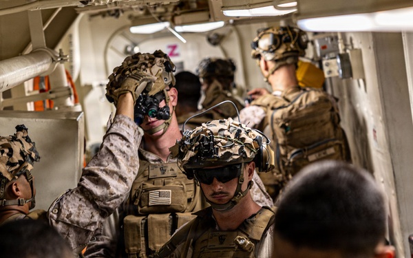 11th MEU Marines Conduct a Quick Reaction Force Drill Aboard USS Portland