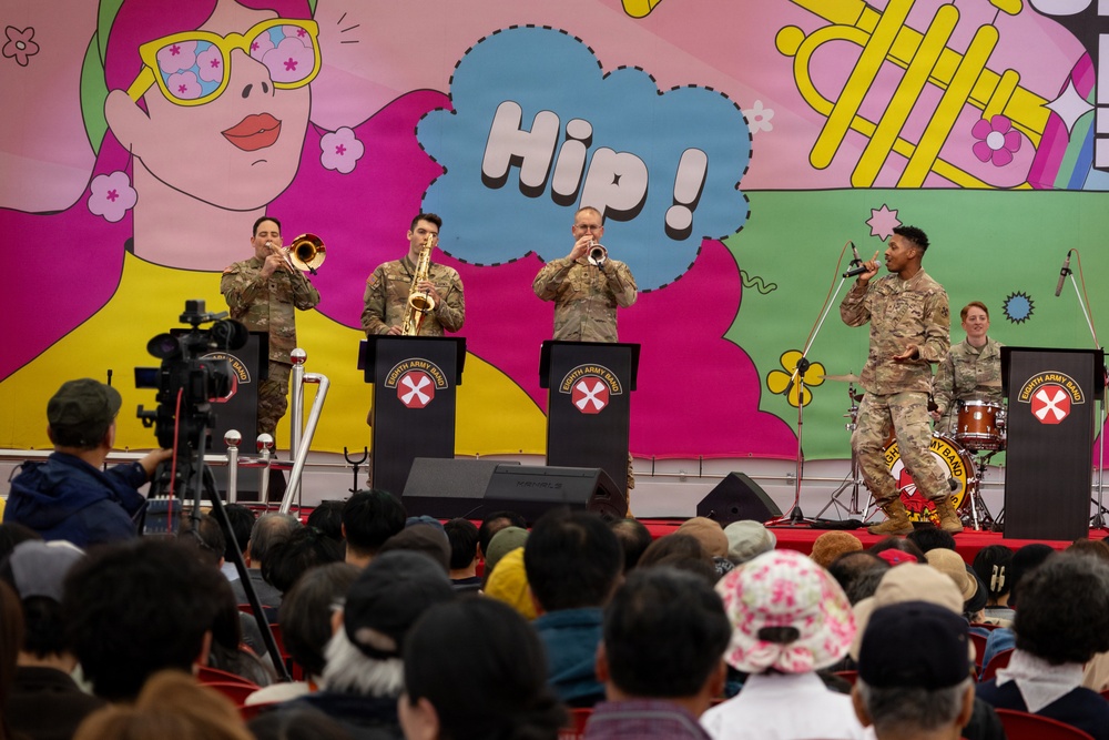 Eighth Army Jazz Combo Performs at Eden Cherry Blossom Festival