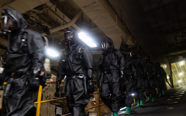 11th MEU Marines Conduct CBRN Training Aboard USS Boxer