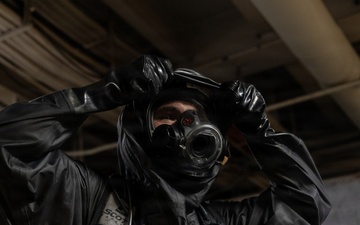 11th MEU Marines Conduct CBRN Training Aboard USS Boxer