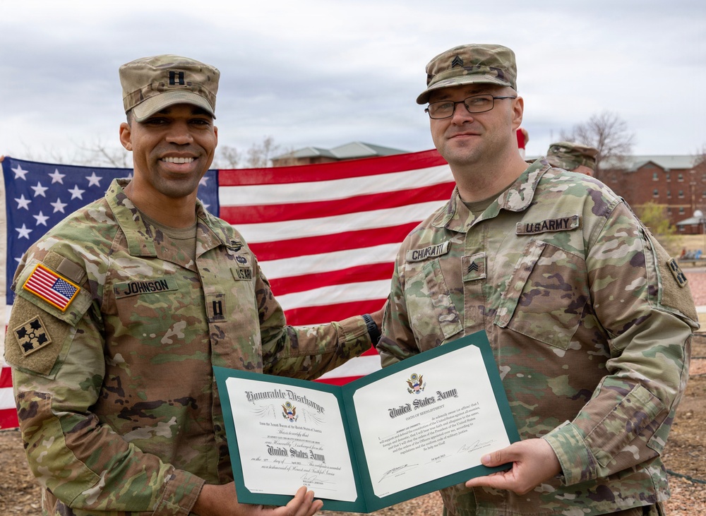 4-9 IN Manchu Alpha, Bravo, and Headquarters and Headquarters Company Change of Command, Reenlistment and Coin Ceremonies
