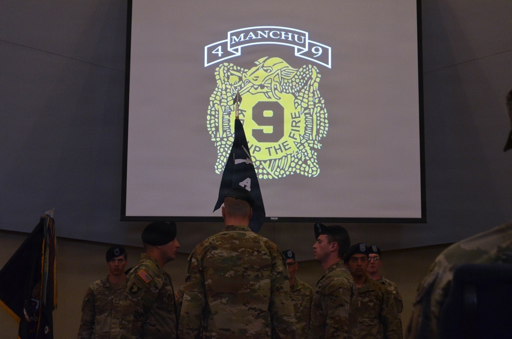 4-9 IN Manchu Alpha, Bravo, and Headquarters and Headquarters Company Change of Command, Reenlistment and Coin Ceremonies