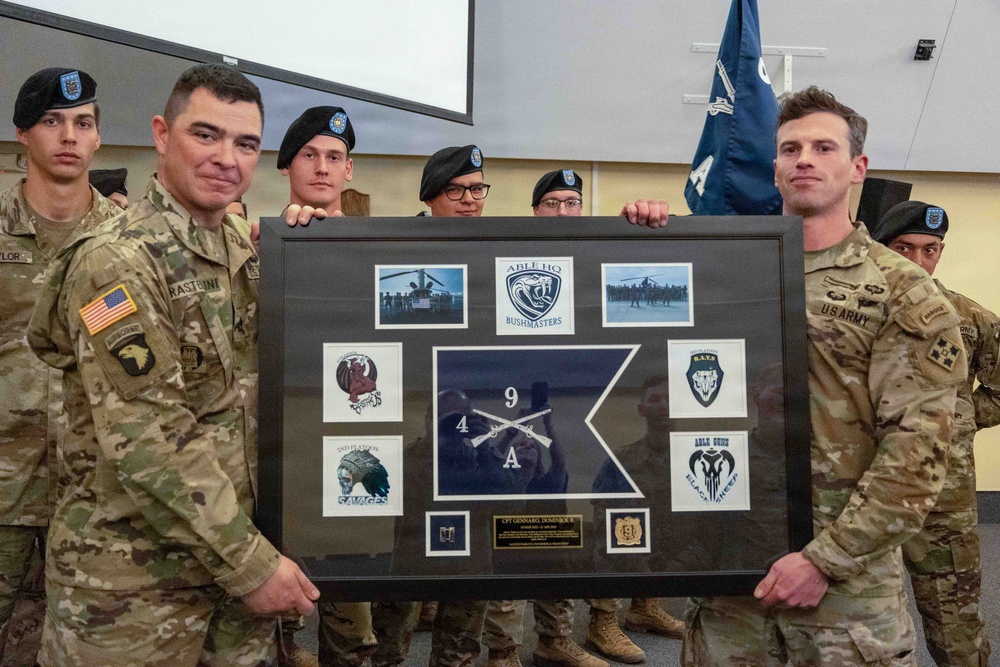 4-9 IN Manchu Alpha, Bravo, and Headquarters and Headquarters Company Change of Command, Reenlistment and Coin Ceremonies