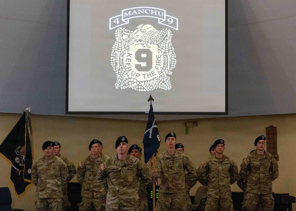 4-9 IN Manchu Alpha, Bravo, and Headquarters and Headquarters Company Change of Command, Reenlistment and Coin Ceremonies