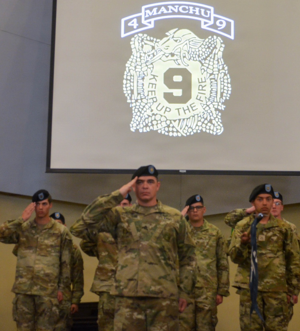 4-9 IN Manchu Alpha, Bravo, and Headquarters and Headquarters Company Change of Command, Reenlistment and Coin Ceremonies
