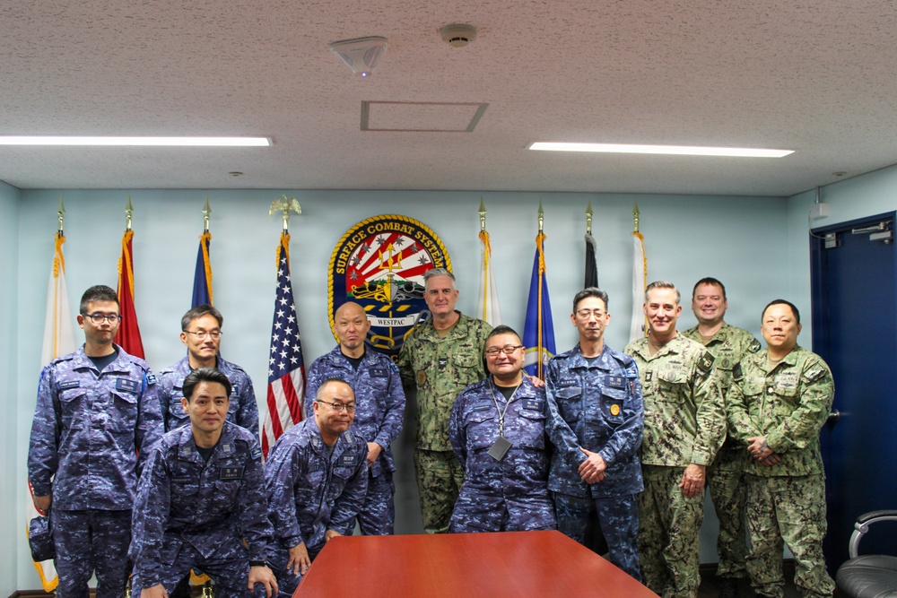 Capt. Michael S. Dwan, commander, SCSTC and Command Master Chief Jacob Shafer, SCSTC visit to SCSTC WESTPAC