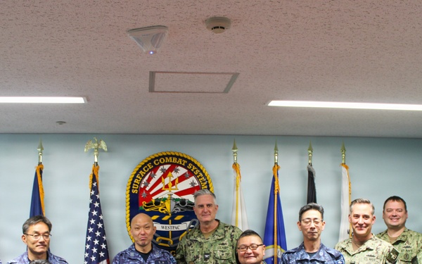 Capt. Michael S. Dwan, commander, SCSTC and Command Master Chief Jacob Shafer, SCSTC visit to SCSTC WESTPAC