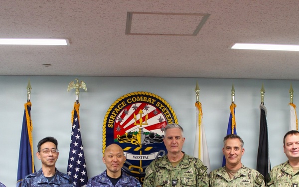 Capt. Michael S. Dwan, commander, SCSTC and Command Master Chief Jacob Shafer, SCSTC visit to SCSTC WESTPAC