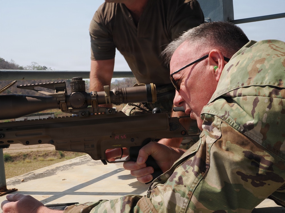 Washington National Guard senior leaders shoot sniper rifles