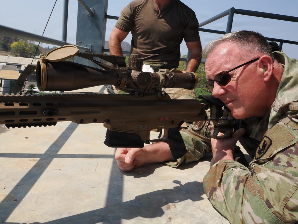 Washington National Guard senior leaders shoot sniper rifles