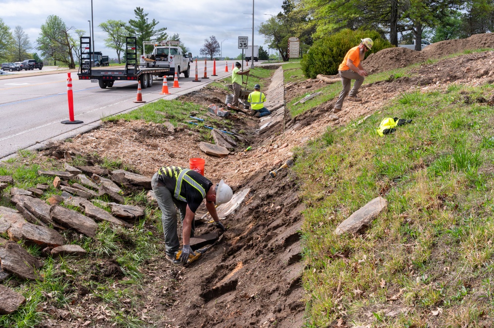 Work being done to repair, preserve World War II POW stonework