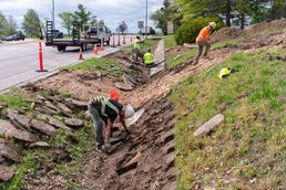 Work being done to repair, preserve World War II POW stonework