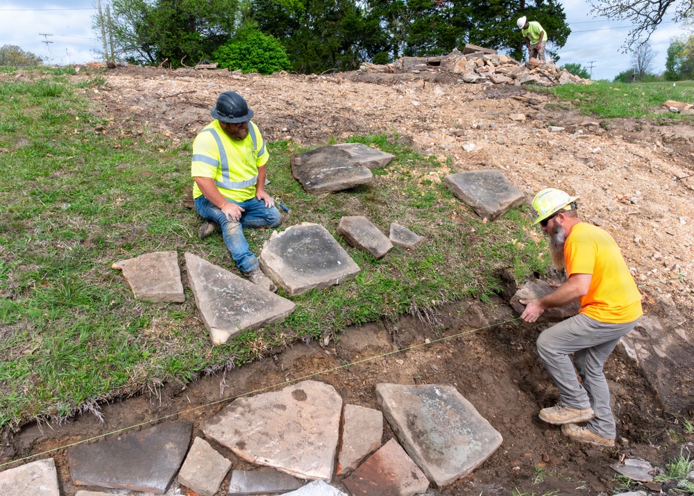 Work being done to repair, preserve World War II POW stonework