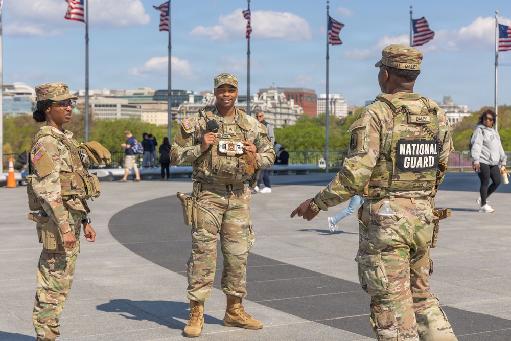 Mississippi Army National Guard Soldiers on patrol