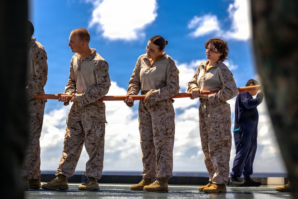 11th MEU Marines, Sailors Conduct Damage Control Training Aboard USS Comstock