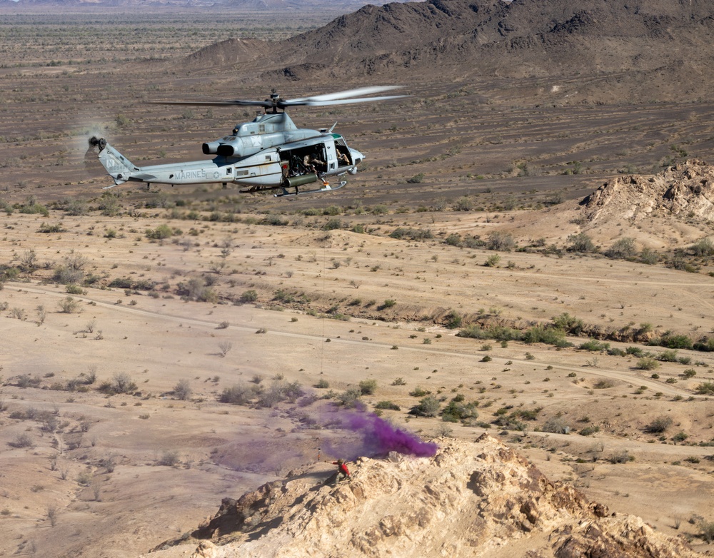 WTI 2-26 U.S. Marine Corps UH-1Y Venom rappelling and counter Unmanned Aerial System exercise