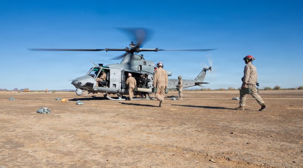 WTI 2-26 U.S. Marine Corps UH-1Y Venom rappelling and counter Unmanned Aerial System exercise