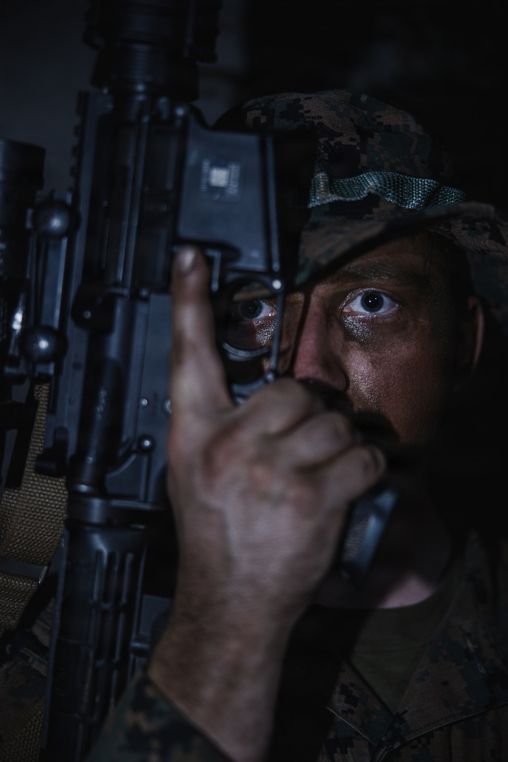 U.S. Marines conduct close quarters battle training during communication strategy and operations field training exercise