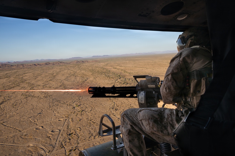 WTI 2-26 U.S. Marine Corps UH-1Y Venom rappelling and counter Unmanned Aerial System exercise