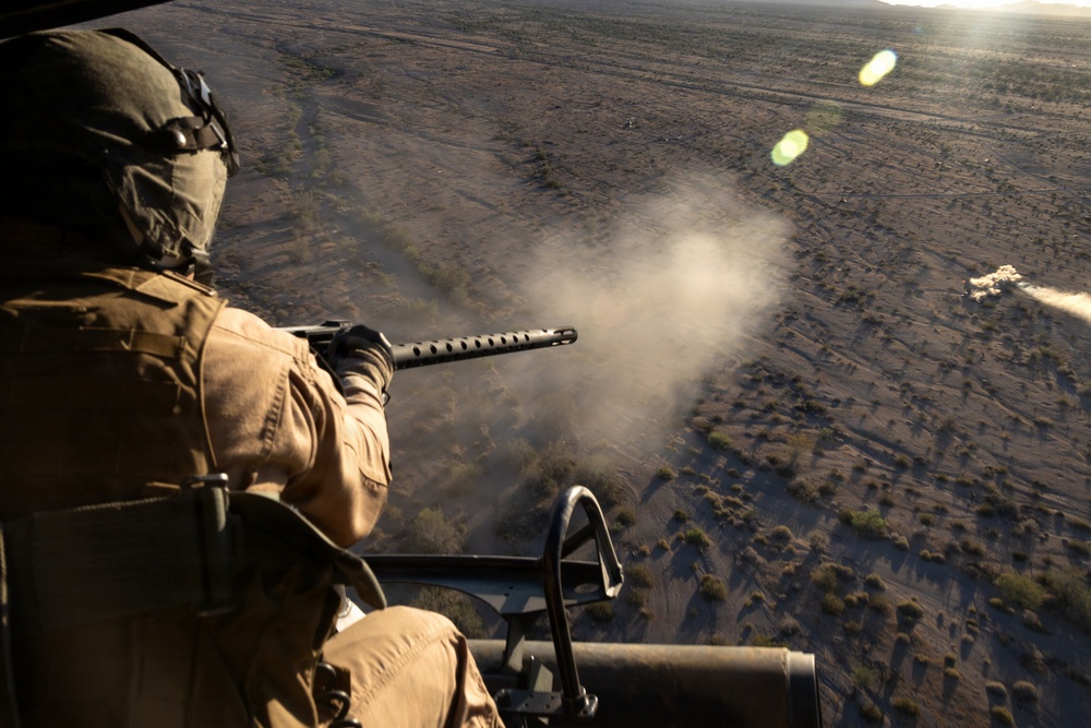 WTI 2-26 U.S. Marine Corps UH-1Y Venom rappelling and counter Unmanned Aerial System exercise