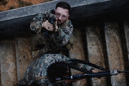 U.S. Marines conduct close quarters battle training during communication strategy and operations field training exercise