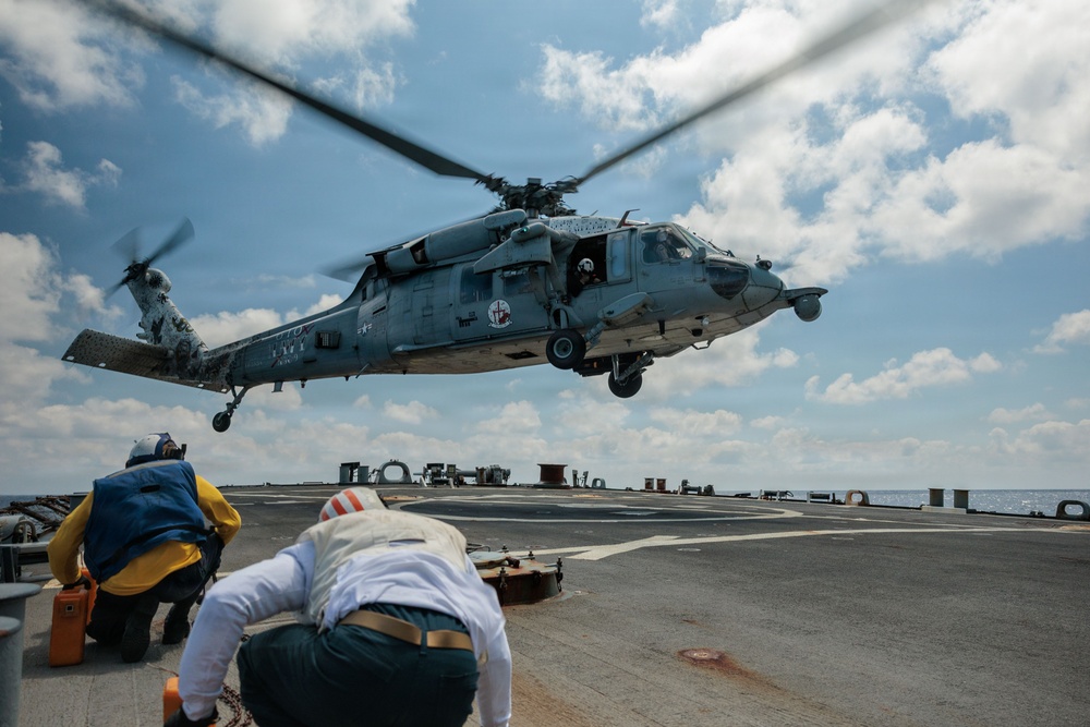 Flight Quarters aboard USS Gonzalez (DDG 66)
