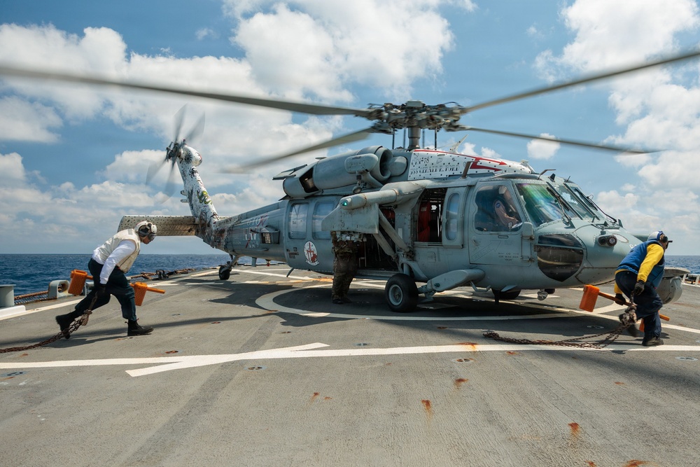 Flight Quarters aboard USS Gonzalez (DDG 66)