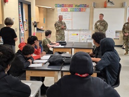 Fort Detrick Senior NCOs participate in West Frederick Middles School's career day