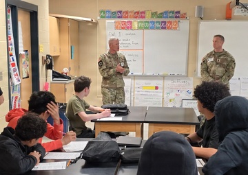 Fort Detrick Senior NCOs participate in West Frederick Middles School's career day