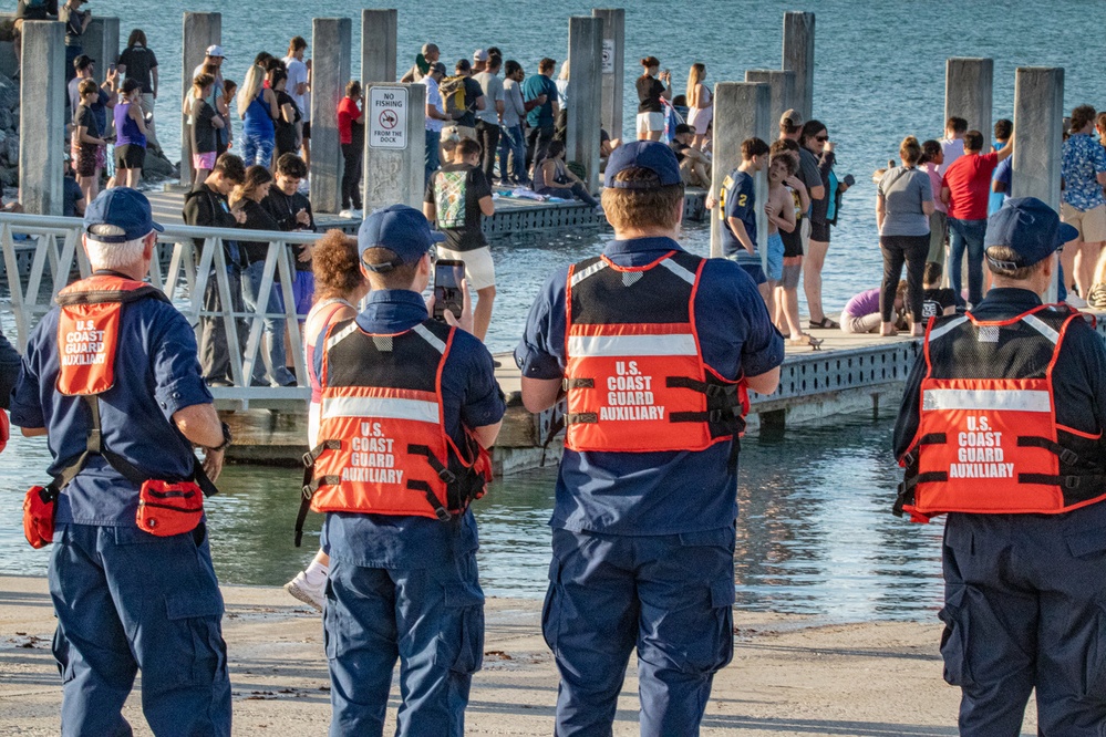 Coast Guard Auxiliary promotes safe boating during NASA Artemis II launch