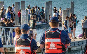 Coast Guard Auxiliary promotes safe boating during NASA Artemis II launch