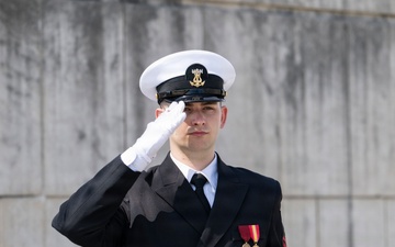 Military Funeral Honors are Conducted for U.S. Navy Lt. Griffith Way and U.S. Navy Lt. J.G. Patricia Way
