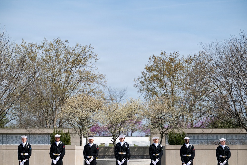 Military Funeral Honors are Conducted for U.S. Navy Lt. Griffith Way and U.S. Navy Lt. J.G. Patricia Way